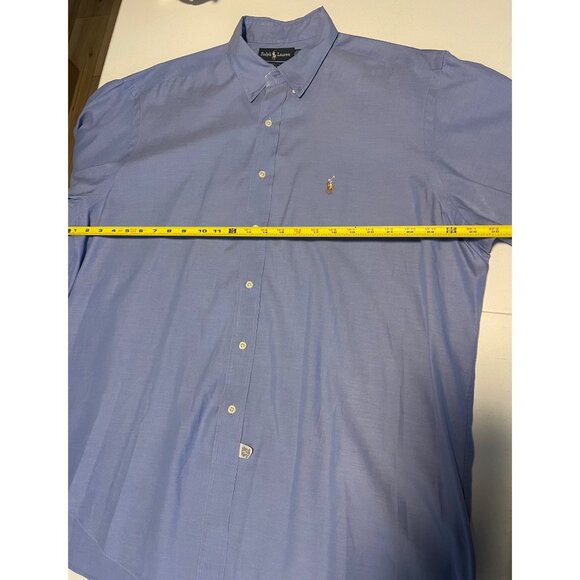 Ralph Lauren Oxford Shirt Mens Blue Long Sleeve 100% Cotton Button Down - Picture 13 of 15